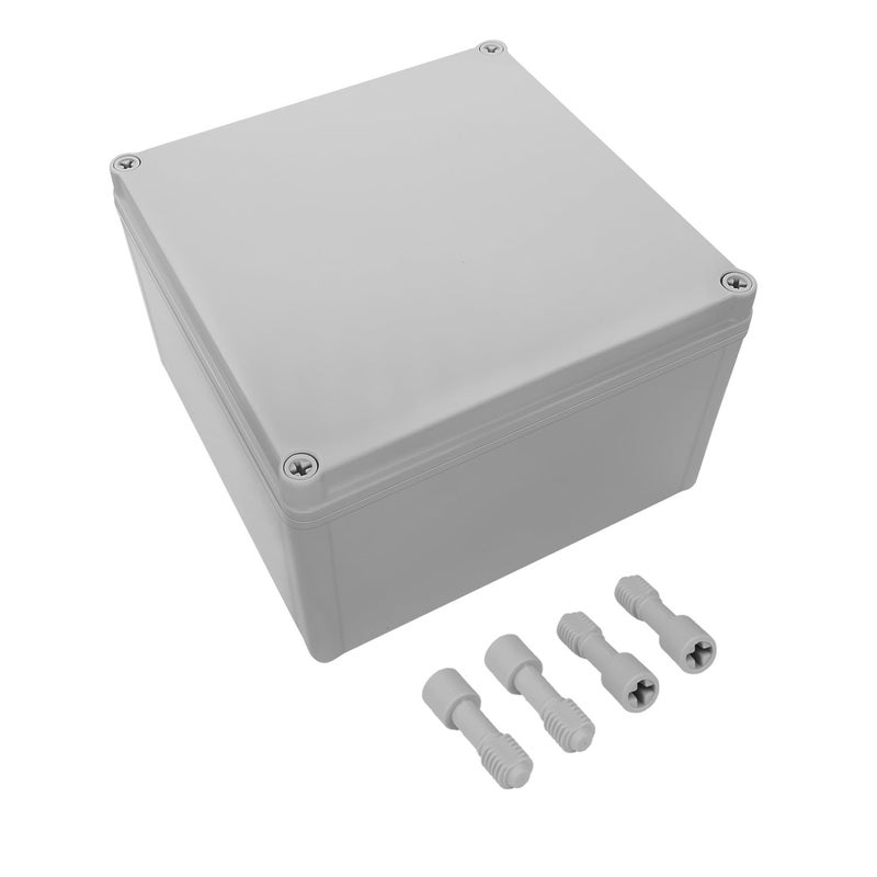 LeMotech Waterproof Dustproof IP67 Junction Box DIY Case Enclosure Gray 7.9 x 7.9 x 5.1 inch (200 x 200 x 130 mm) - Image 1